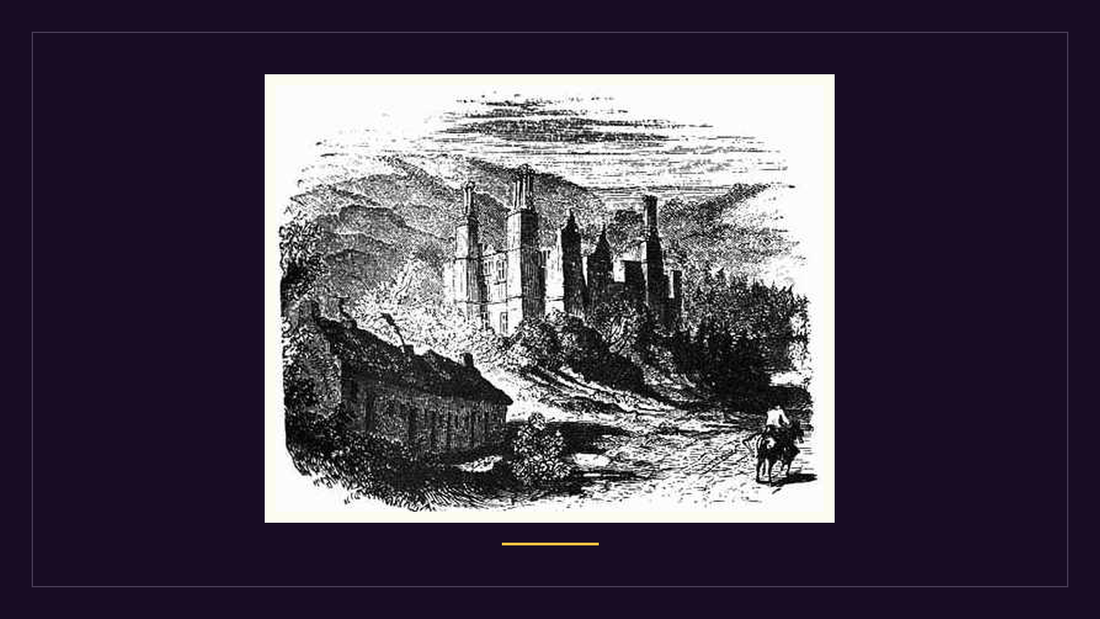 An 1868 engraving of Castle Caulfield in ruins, built on the O’Donnelly seat at Ballydonnelly