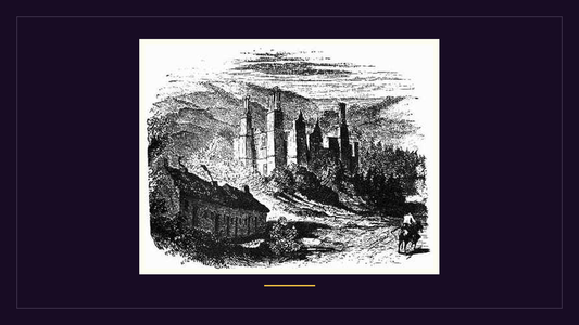 An 1868 engraving of Castle Caulfield in ruins, built on the O’Donnelly seat at Ballydonnelly